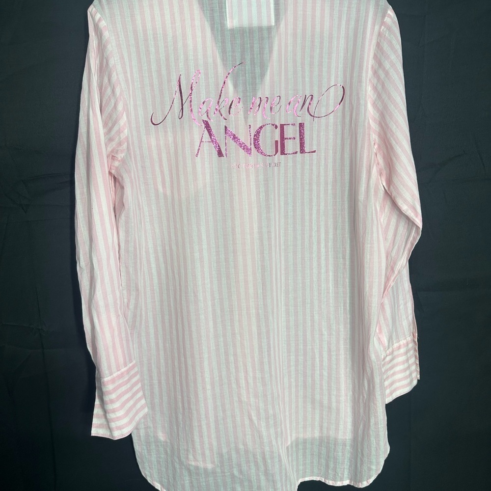 VICTORIA SECRET Pink Button-Up Shirt size M pre owned Exellent condition - Picture 7 of 8